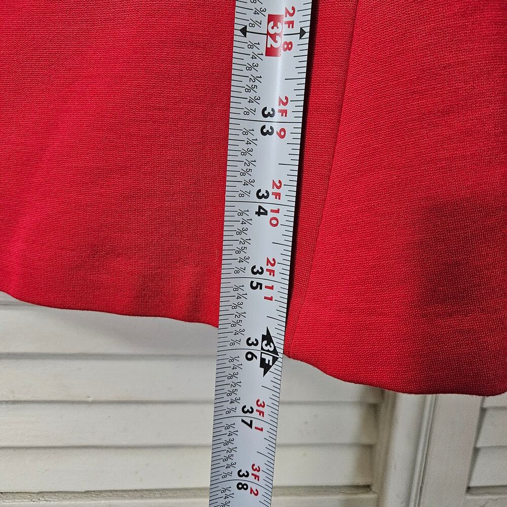 J.Crew Red Short Sleeve Fit & Flare Mini Dress 8 Tailored Minimalist Preppy Twee - Picture 3 of 10